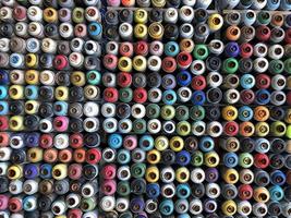 Used spray paint cans photo