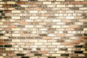 Old vintage brick wall photo