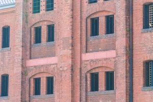 Exterior of brick warehouse in Yokohama city, Japan photo