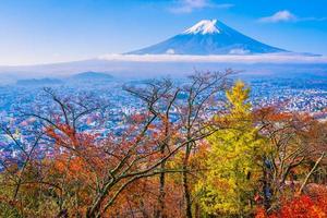 Mt. Fuji in Japan in autumn photo