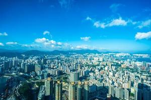 paisaje urbano de la ciudad de hong kong, china foto