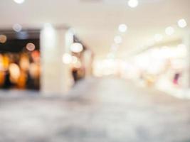 Abstract defocused shopping mall interior photo