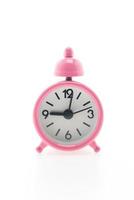 Alarm clock on on white background photo