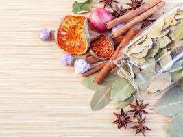 Assortment of herbs and spices photo