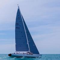 Chaweng Beach, Thailand, May 25, 2019 - Sailboat racing in the Samui Regatta Event photo