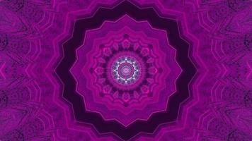 Ilustración de diseño de caleidoscopio 3d floral azul y púrpura para fondo o textura foto
