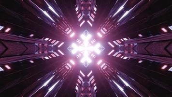 Colorful cross shape 3D kaleidoscope design illustration for background or texture photo