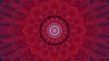 Red, blue, and purple floral 3D kaleidoscope design illustration for background or texture photo