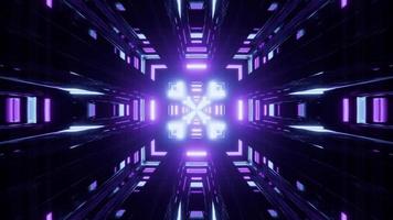 Colorful cross shape 3D kaleidoscope design illustration for background or texture photo