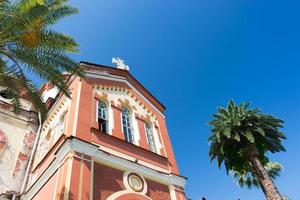 New Athos Monastery with clear blue sky in Abkhazia photo