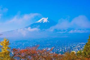 Mt. Fuji in Japan in autumn photo