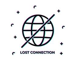 Lost Connection Glitch Web vector