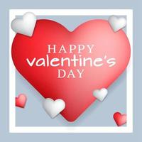 happy valentine day card vector