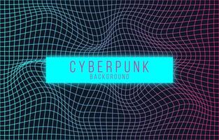 fondo de cuadrícula cyberpunk vector