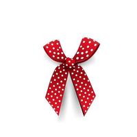 Red bow isolated on white background for your creativity vector