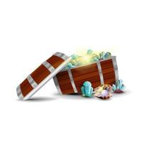 Treasure chest isolated on white background for your creativity vector