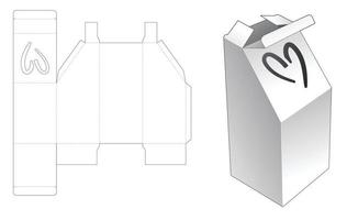 caja de embalaje plantilla troquelada vector