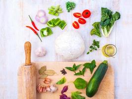 Pizza dough and pizza ingredients