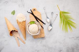 Vanilla bean ice cream photo