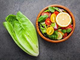 Bowl of fresh salad photo