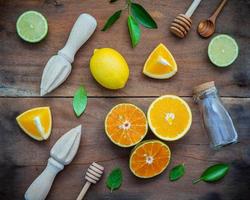 Fresh citrus fruits photo