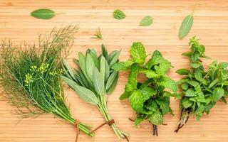 Bunches of herbs photo