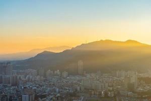 vista aérea, de, taipei, ciudad, taiwán foto