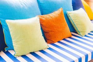 Pillows on sofa photo