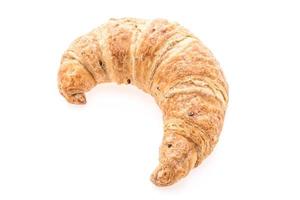 French butter croissants on white background photo