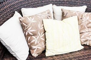 Pillows on sofa photo