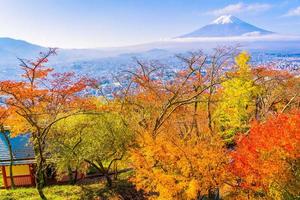 Mt. Fuji in Japan in autumn photo