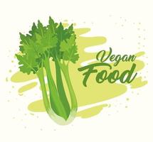 vegan food concept with fresh celery vector