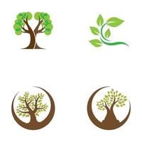 Tree logo images design set vector