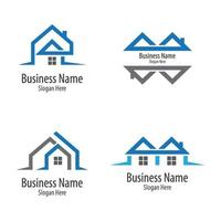 Real estate logo images set vector