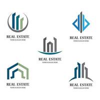 conjunto de imágenes de logotipo de bienes raíces vector