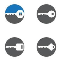 House key logo design set vector