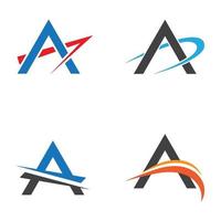 Letter a logo images set vector
