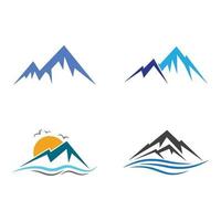 conjunto de imágenes de logotipo de montaña vector