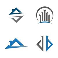 Real estate logo images set vector