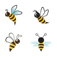 Bee logo images set vector