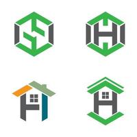 Real estate logo images set vector