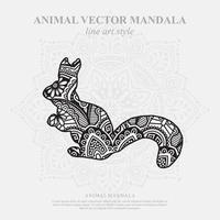 Mouse Mandala. Vintage decorative elements. Oriental pattern, vector illustration.