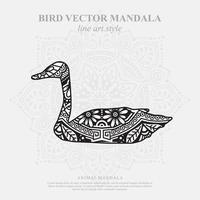 mandala de aves. elementos decorativos vintage. patrón oriental, ilustración vectorial. vector