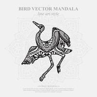 mandala de aves. elementos decorativos vintage. patrón oriental, ilustración vectorial. vector