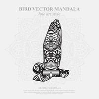 mandala de aves. elementos decorativos vintage. patrón oriental, ilustración vectorial. vector