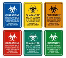 Quarantine Infective Outbreak Sign Isolate on transparent Background,Vector Illustration vector