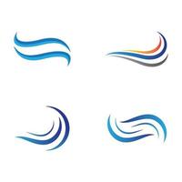 Water wave logo images vector