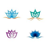 Beauty lotus logo images vector