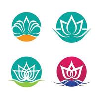 Beauty lotus logo images vector