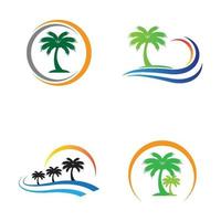 imágenes de palm tree summer logo vector